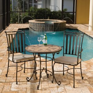 Alfresco Home Mocha Mosaic 30 inch Bistro Set