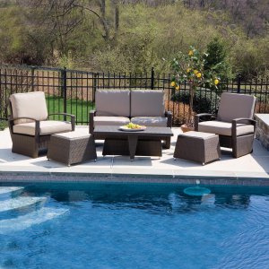 Alfresco Home Vento Wicker Conversation Set