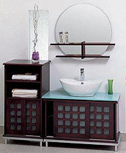 Aqualine Classic Bath Vanity Set - Mahogany finish