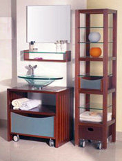 Aqualine Classic Bath Vanity Set - Oak Finish