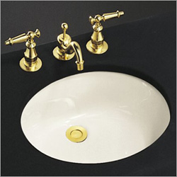 Bathroom Sink with Unglazed Underside