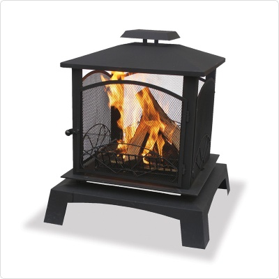 Black Steel Firehouse w scroll design