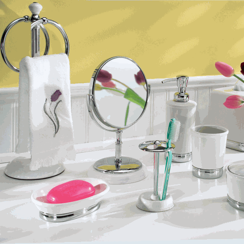 Chrome and Ceramic Bath Collection