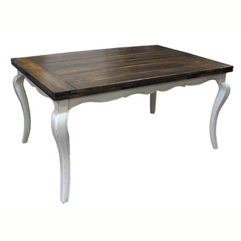 Country French Planked Table, with Self-Storing Leaves