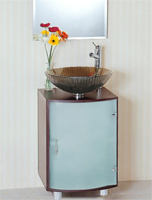 DeRose Designs - Bathroom Vanity with Glass Door