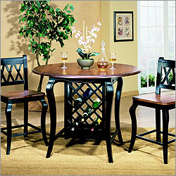 Entree BCH Counter Height Pub Set - Black & Cherry Counter Height Pub Set