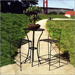 Folding Bar Table and Stools Set