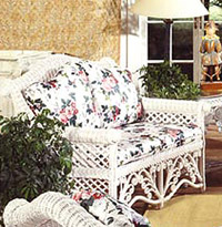 Gazebo Loveseat w Wicker Frame & Cushion