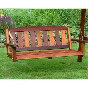 Great American Cedar Mission Porch Swing with FREE SPRINGS