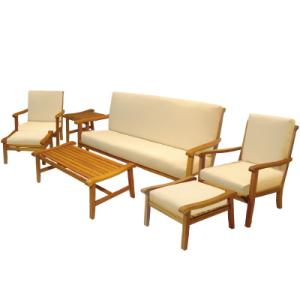 Hampton Bay Amazon Teak 7 piece Deep Seating Set