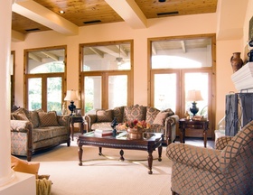 Elegant Walnut Sophisticated Living Room Sofa Table Sets