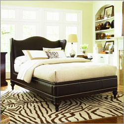 Newbury Upholstered Leather Wing Bedroom Set