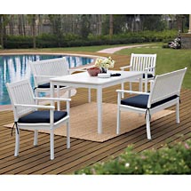 Outdoor Dining Set, White