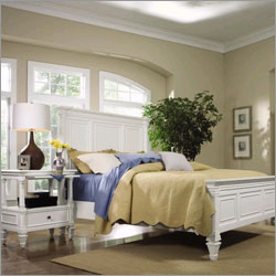 Panel Bed Bedroom Set with Three Drawer Nightstand
