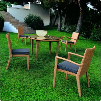 Prisma Outdoor Wicker Dining Set 5-Piece