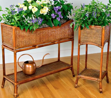 Rattan Plant Stand Set, one of each size