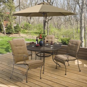 Rialto 48-Inch Dining Set with Kodiak Bronze Finish