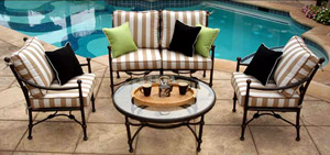 Santos 4 Pc Patio Set, Cast Aluminum