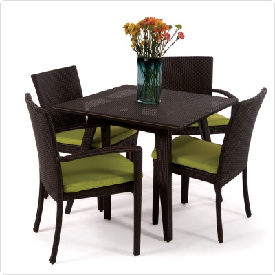 Senna Patio Wicker Dining Group 5-Piece