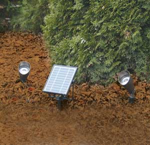 Solar Spotlight Garden Set