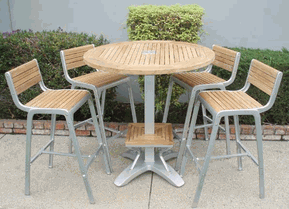 Teak-Aluminum Bar Set