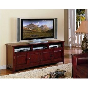 Traditional Brown Entertainment Console Plasma LCD TV Stand