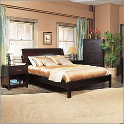 Umbria Platform Bedroom Set with Nevis Accessories