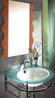 Whitehaus New Generation Cristallo Acidified Glass Drop-in Basin