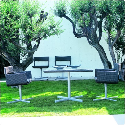 Wicker Modern Outdoor Dining Set 5-piece