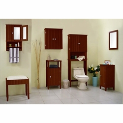 Bathroom Furniture Set in Dark Brown