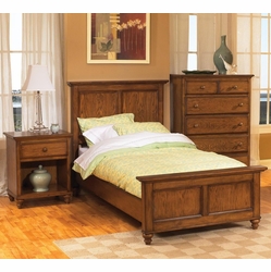 Bedroom Furniture Set 3 in Oak - Canopy Oak