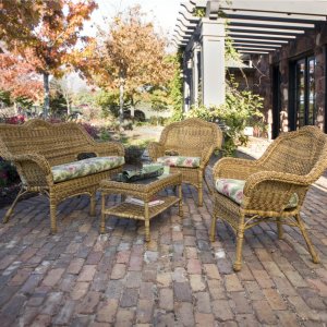 Calais Wicker Conversation Set