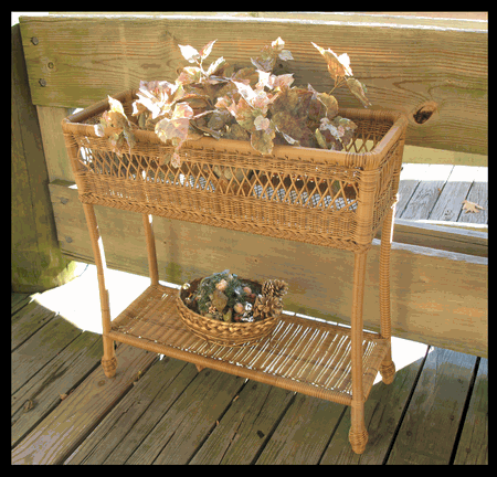 Cape Cod Outdoor Wicker Rectangular Planter