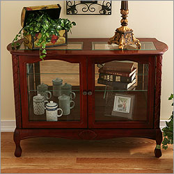 Cherry Carved Curio Console