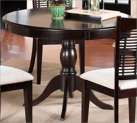 Cherry Wood Round Dining Table