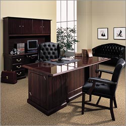 Executive Desk with Credenza and Hutch