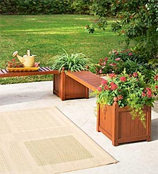 Eucalyptus Bench Planter