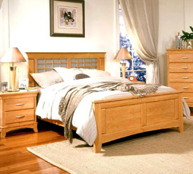 Kathy Ireland Bed w Frosted Glass