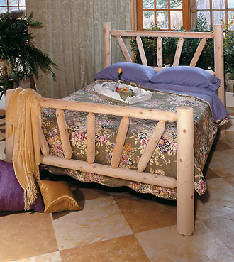 Log Bedroom Furniture - Sunburst Bed