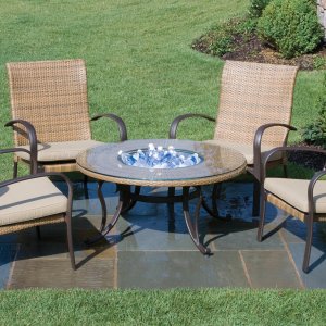 Loggia Wicker Chat Group with Beverage Cooler