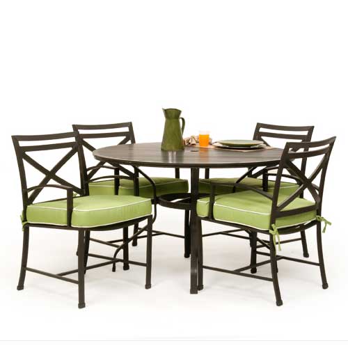 Milano 5 Piece Aluminum Outdoor Dining Set