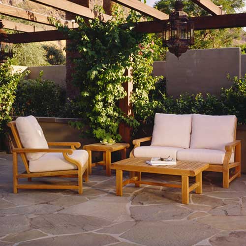 Nantucket 4 Piece Deep Seating Teak Furniture Set
