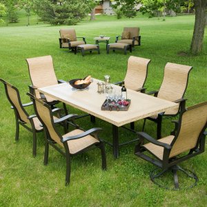 Pembroke Deluxe Faux Stone Dining Set