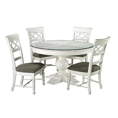 Plantation Cove White 5-PC Dinette W/Glass