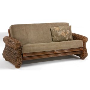 Rattan Floral Iris Futon