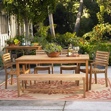 Rectangular Dining Set with Benches
