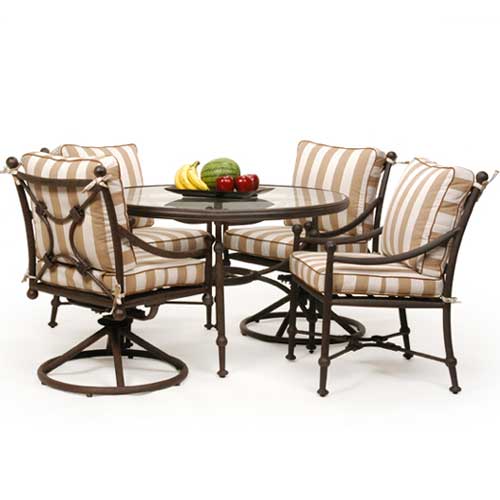 Santorini 5 Piece Aluminum Outdoor Dining Set