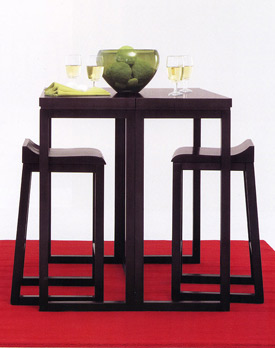 Solid Wood Bar Table & Bar Stool Set