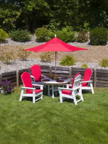 South Beach Round Dining Set by Poly Wood Patio Furniture