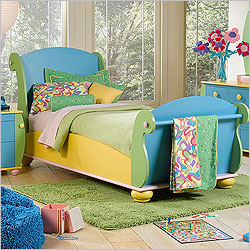 Sunday Funnies Twin Size Sleigh Bed